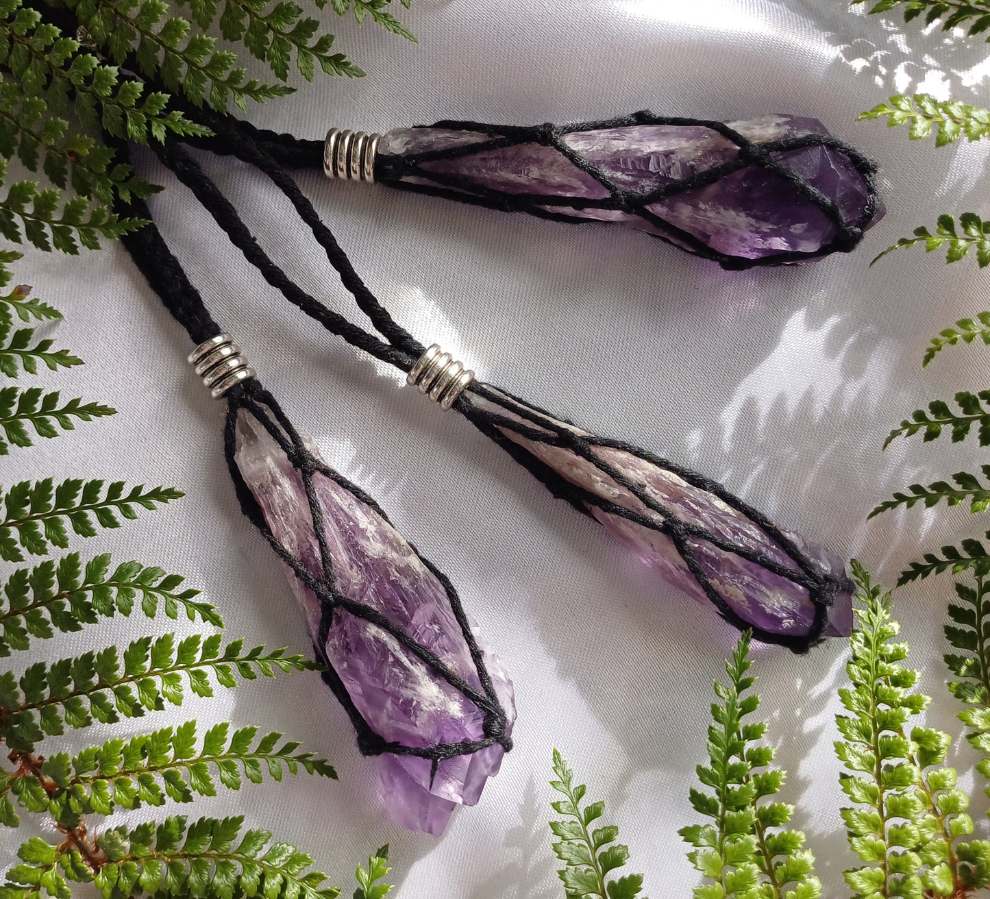 Amethyst Point Macrame