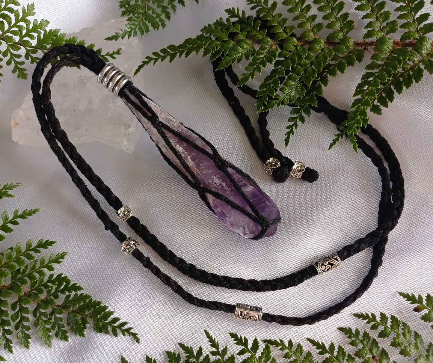 Amethyst Point Macrame