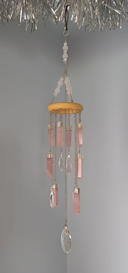 Rose Quartz Suncatcher