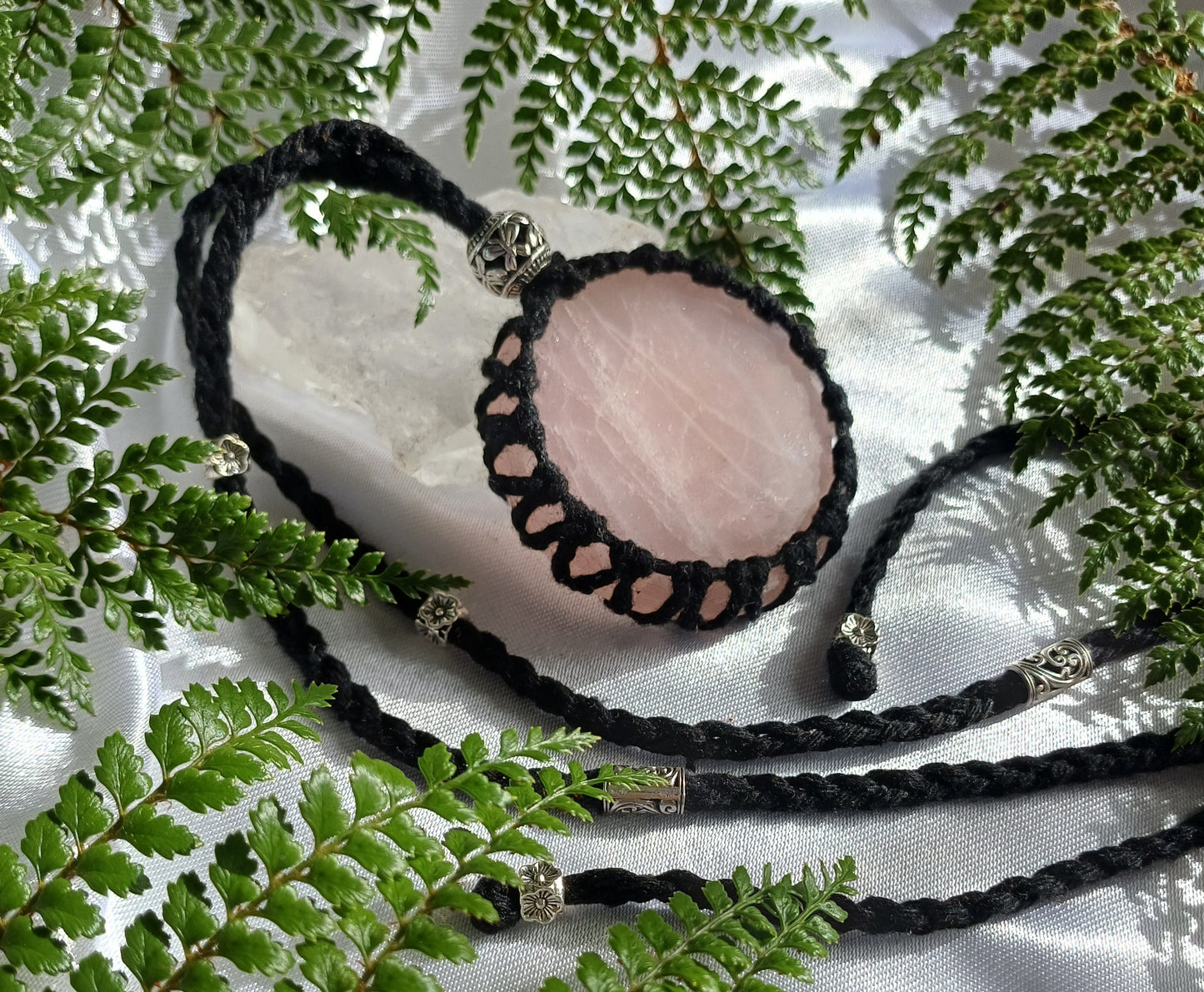 Rose Quartz Macrame