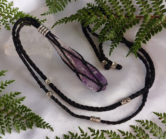 Amethyst Point Macrame