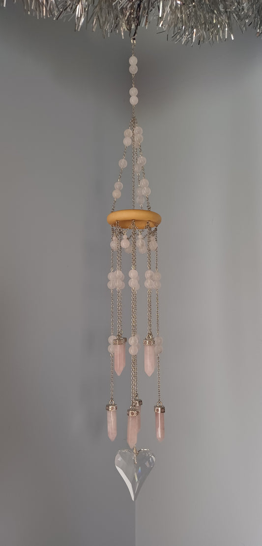 Rose Quartz Suncatcher