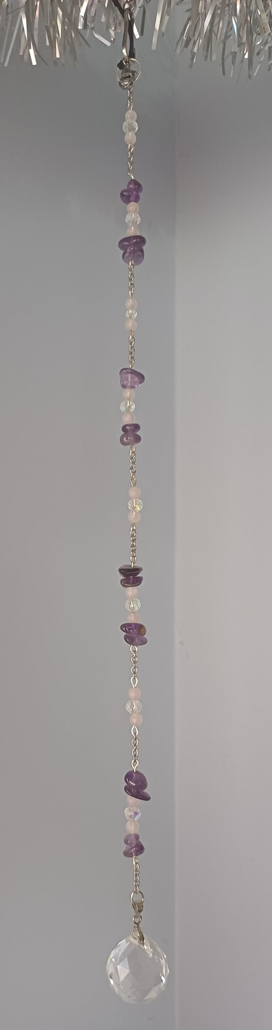 Amethyst & Rose Quartz Suncatcher