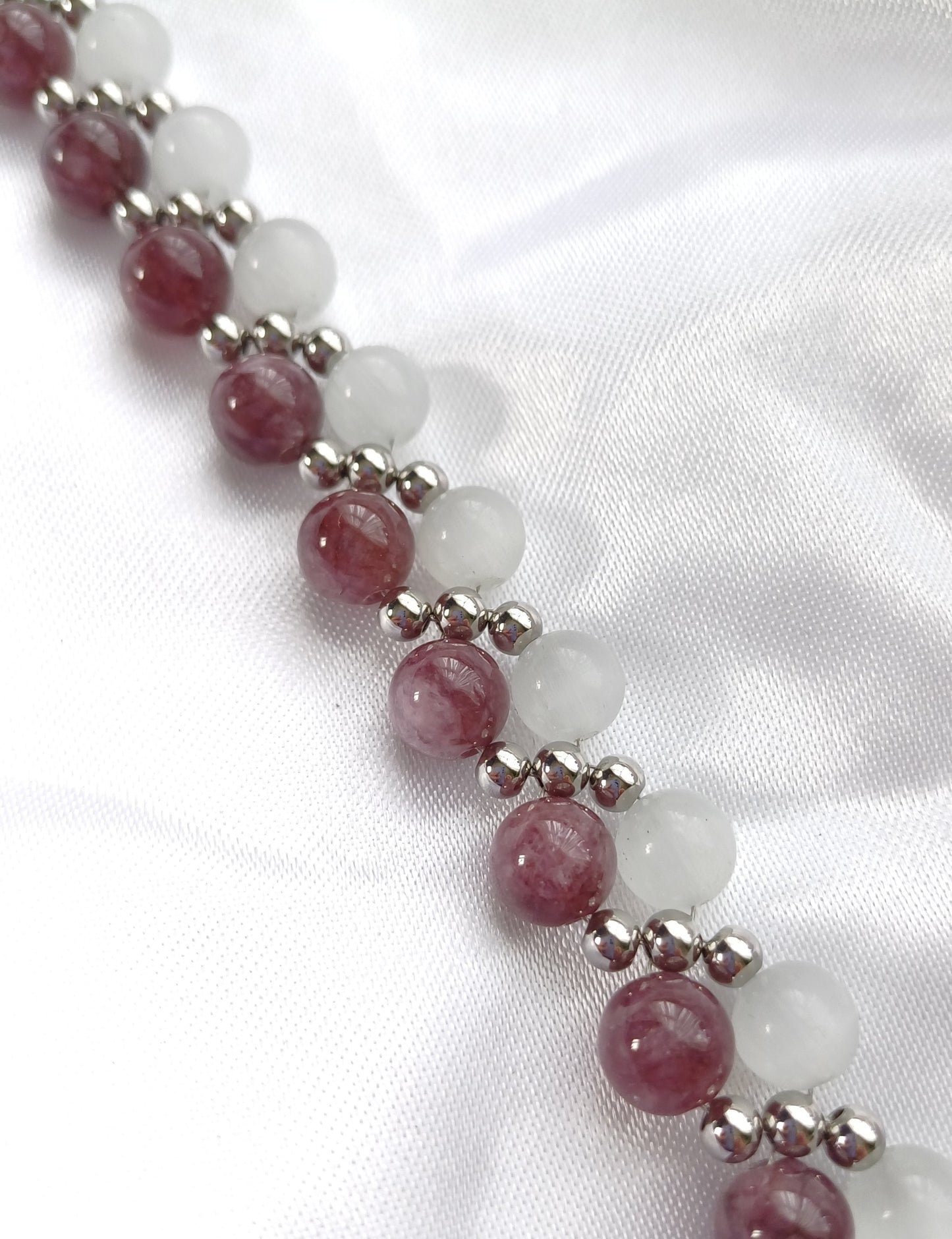 Lepidolite & Selenite Bracelet