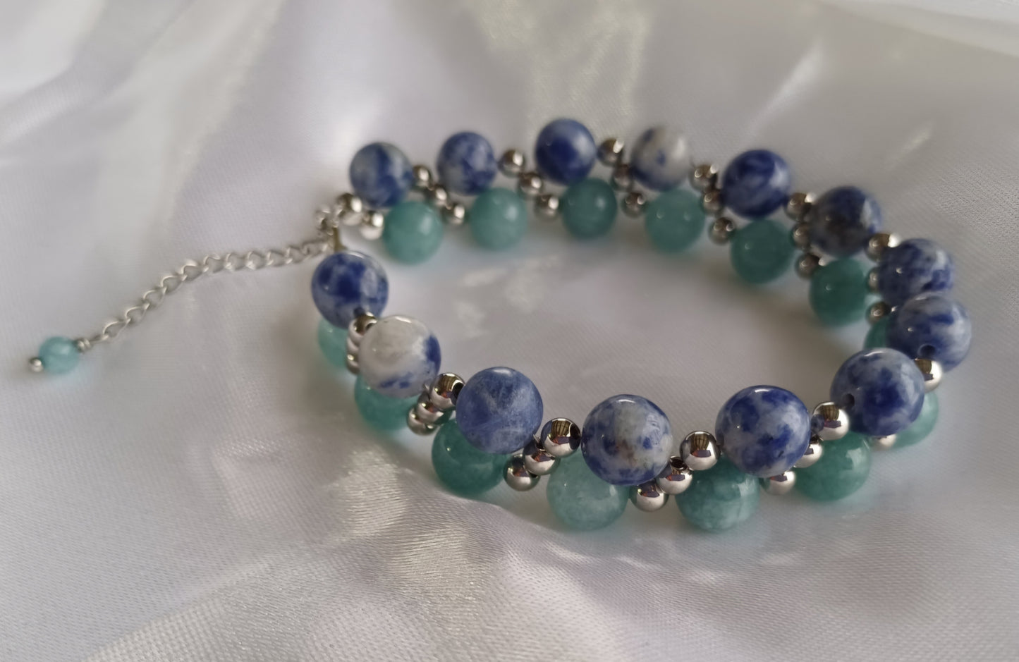 Sodalite & Aquamarine Bracelet