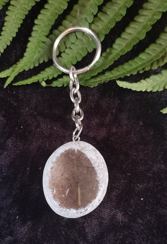Smokey Quartz Seer Key Chain
